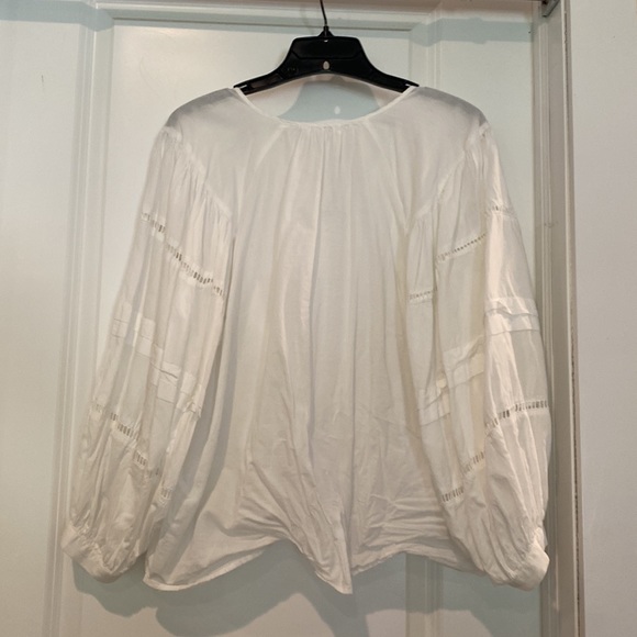 Mango button front blouse with puff sleeves - Picture 3 of 3